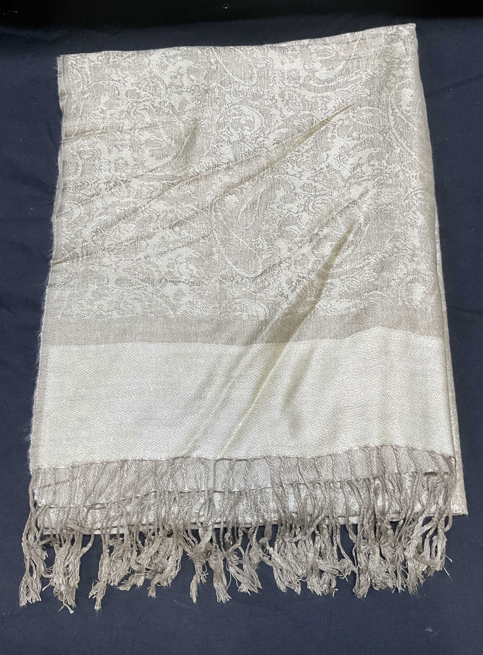 Green Paisley Pashmina Scarf (1 of 6)