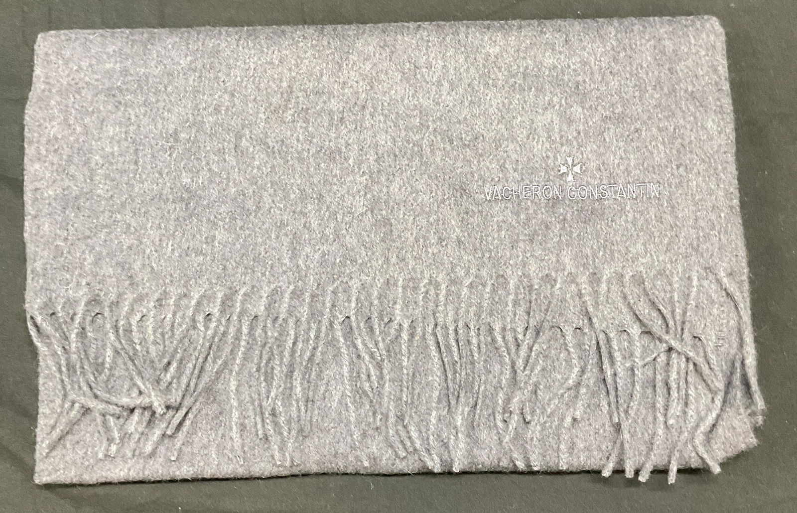 Vacheron Constantin Grey Cashmere Scarf NWOT Italy (1 of 6)
