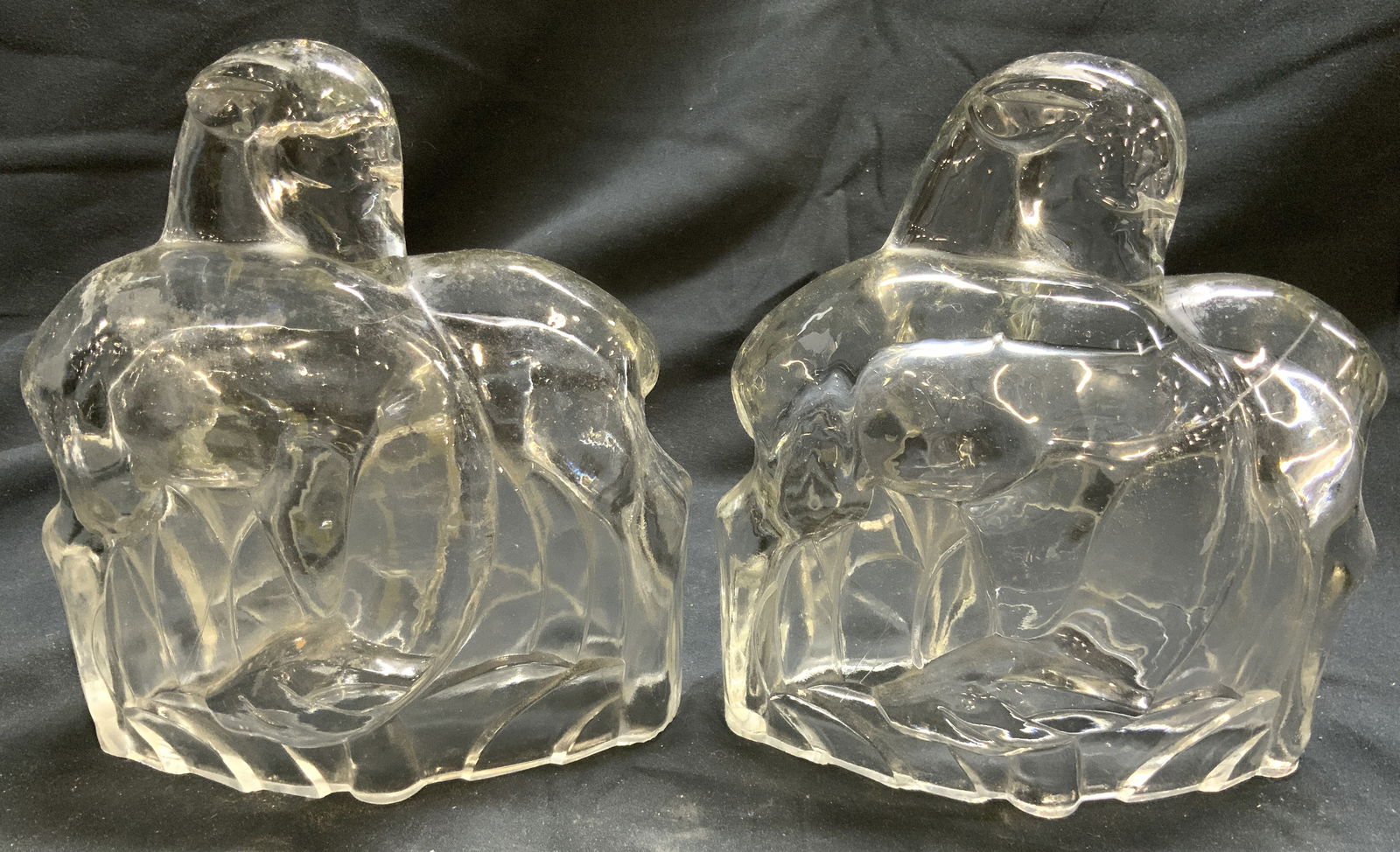 PITT PETRI Pair Art Glass Deer Bookends (1 of 8)