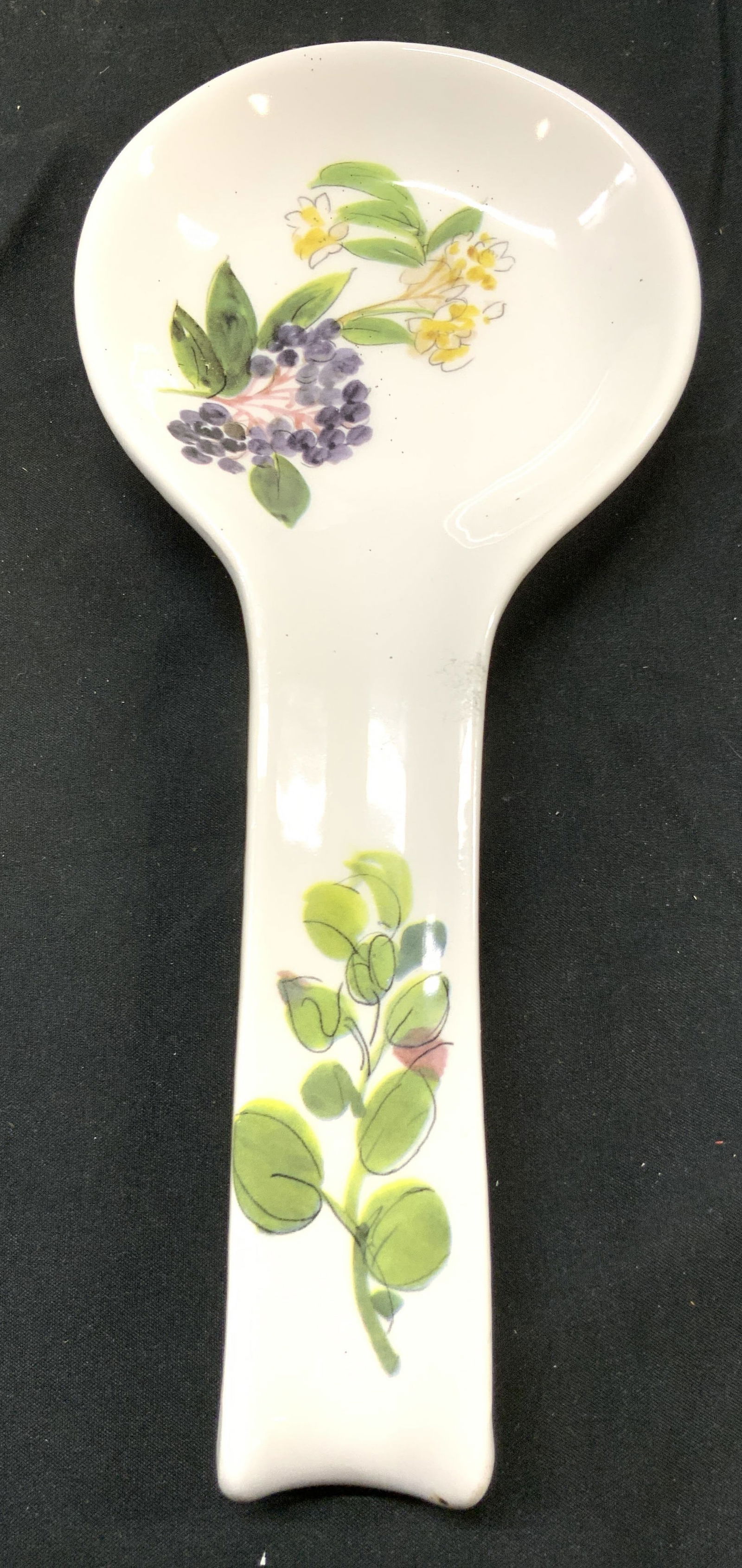 CERAMICA CUORE Floral Detailed Spoon Rest ITALY (1 of 6)