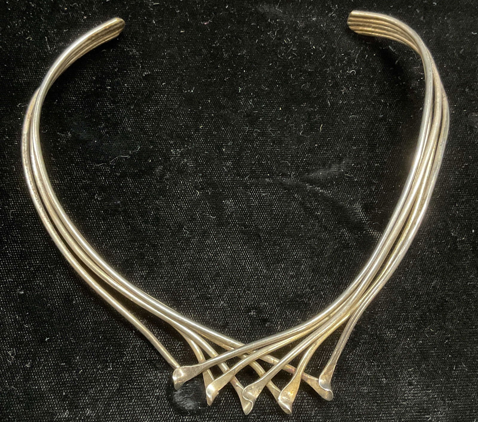 Vintage Sterling Silver Modernist Necklace 1.5ozt (1 of 6)