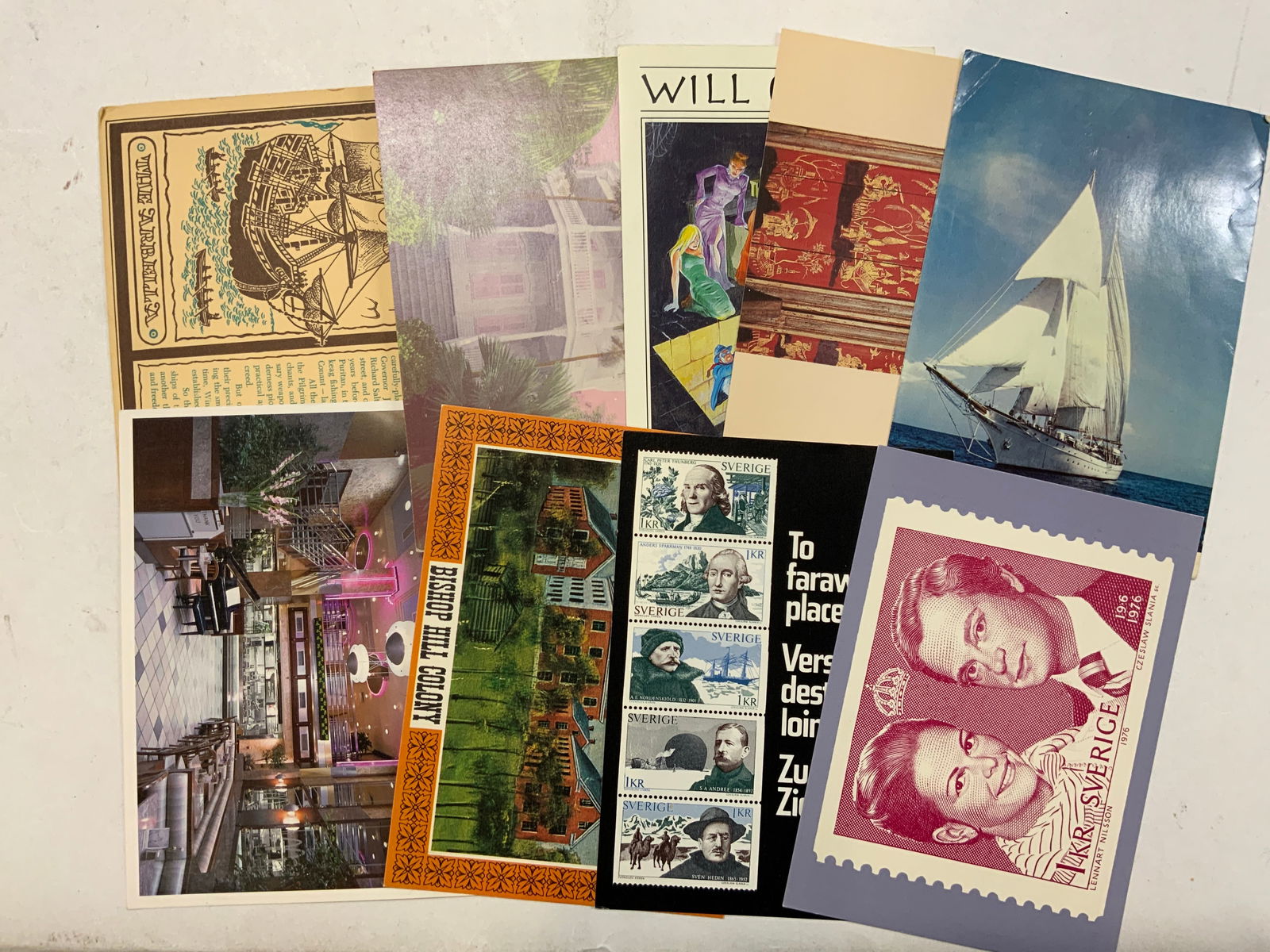 Lot 50+ Vintage NYC, Portraits & More Post Cards: Lot 50+ Vintage NYC, Portraits & More Post Cards Vintage post cards, cards depict illustrations of portraits, landscapes, birds & places. Cards have not been individually examined. Signed & marked. Su