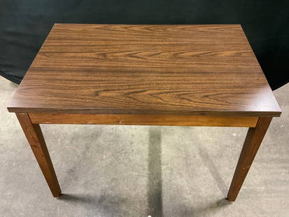 THONET Vintage Mid Century Wooden Coffee Table: THONET Vintage Mid Century Wooden Coffee Table. Rectangular form. Tag to underside reads THONET and the underside is also stamped THONET. Measures approx. 20D x 20.5H x 30W in. Chipping, losses to woo
