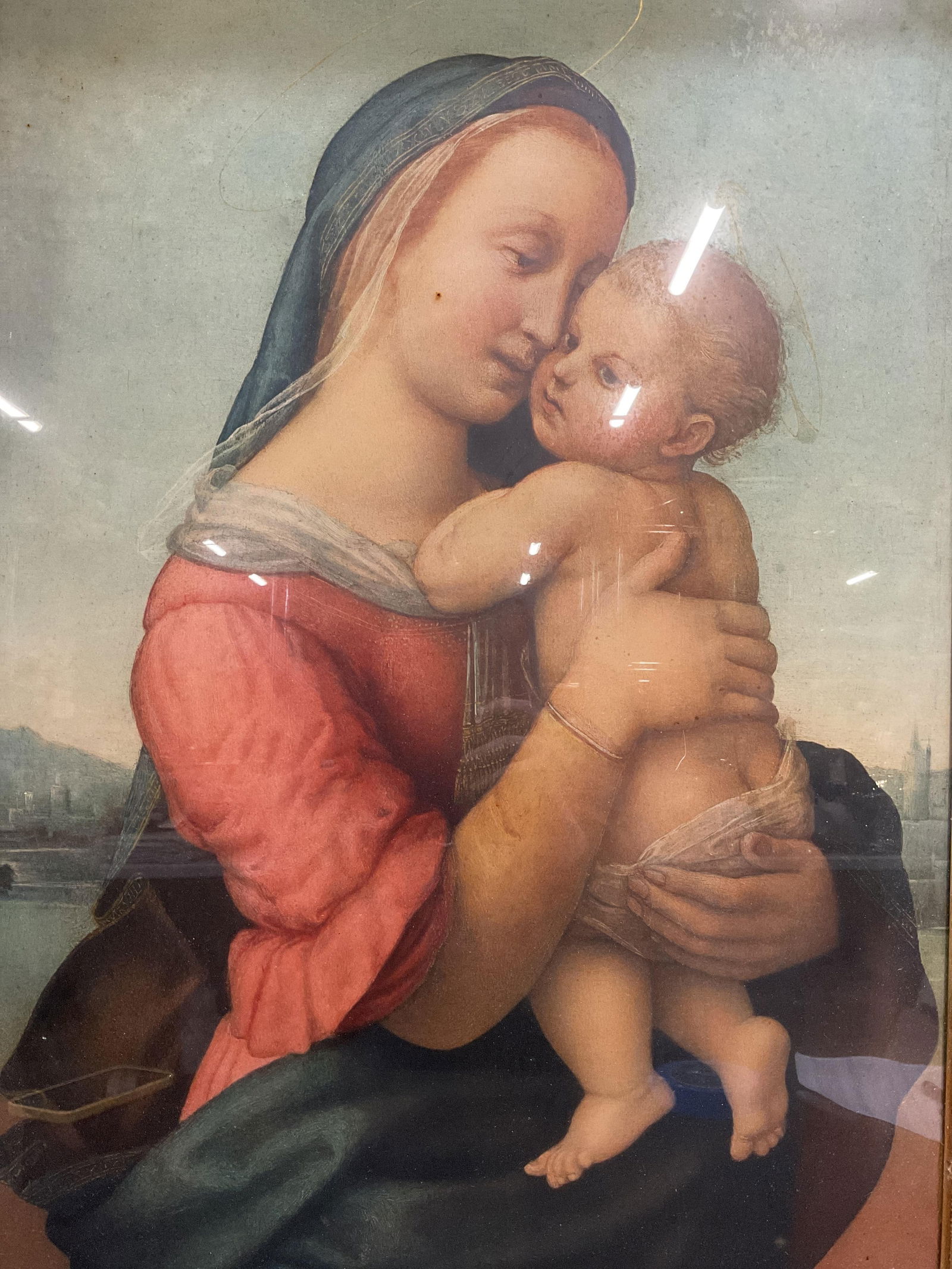 Framed Raphael Tempi Madonna Lithograph (1 of 6)