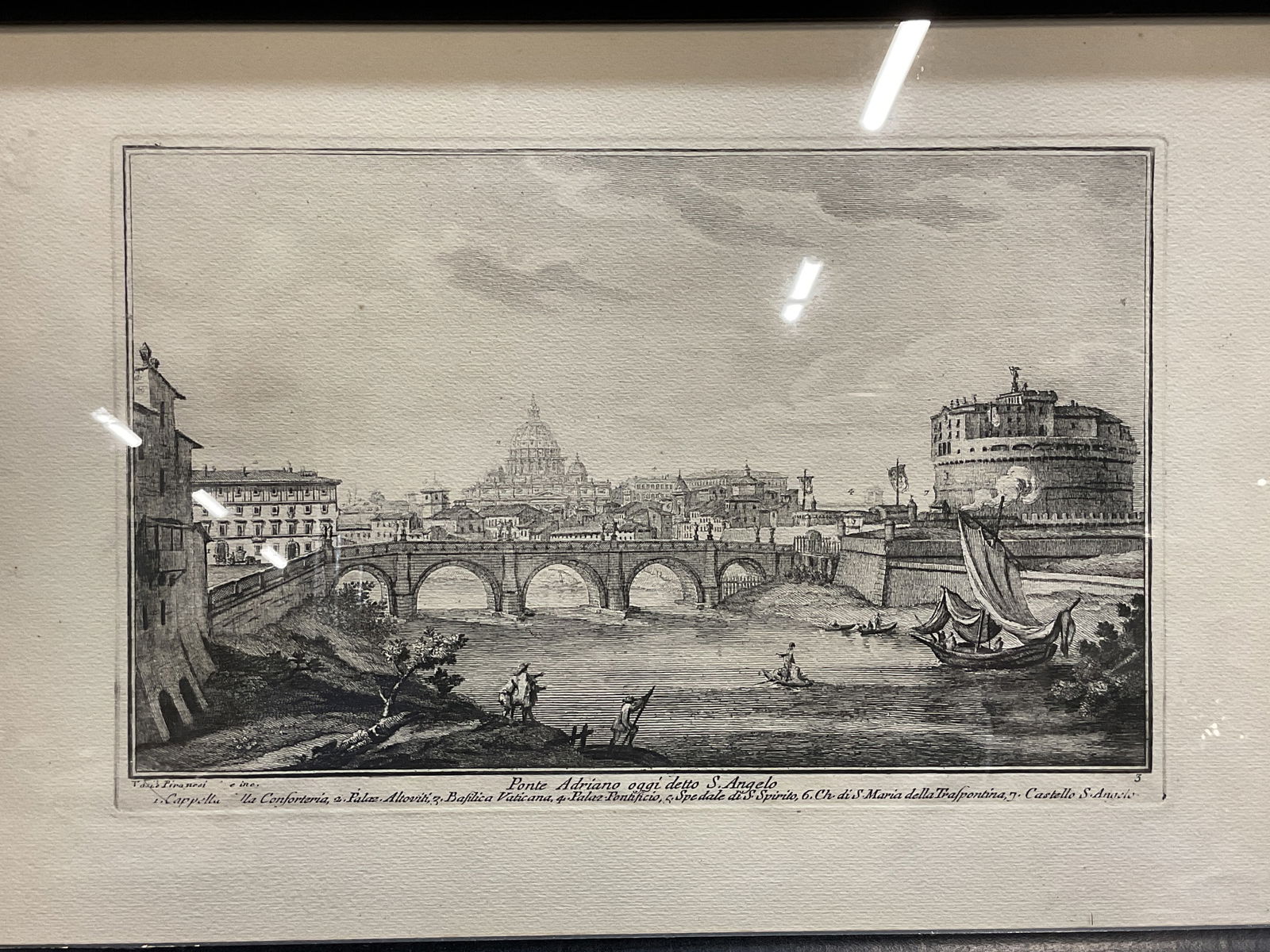 Antq Piranesi Ponte Sant Angelo Italy Engraving (1 of 6)
