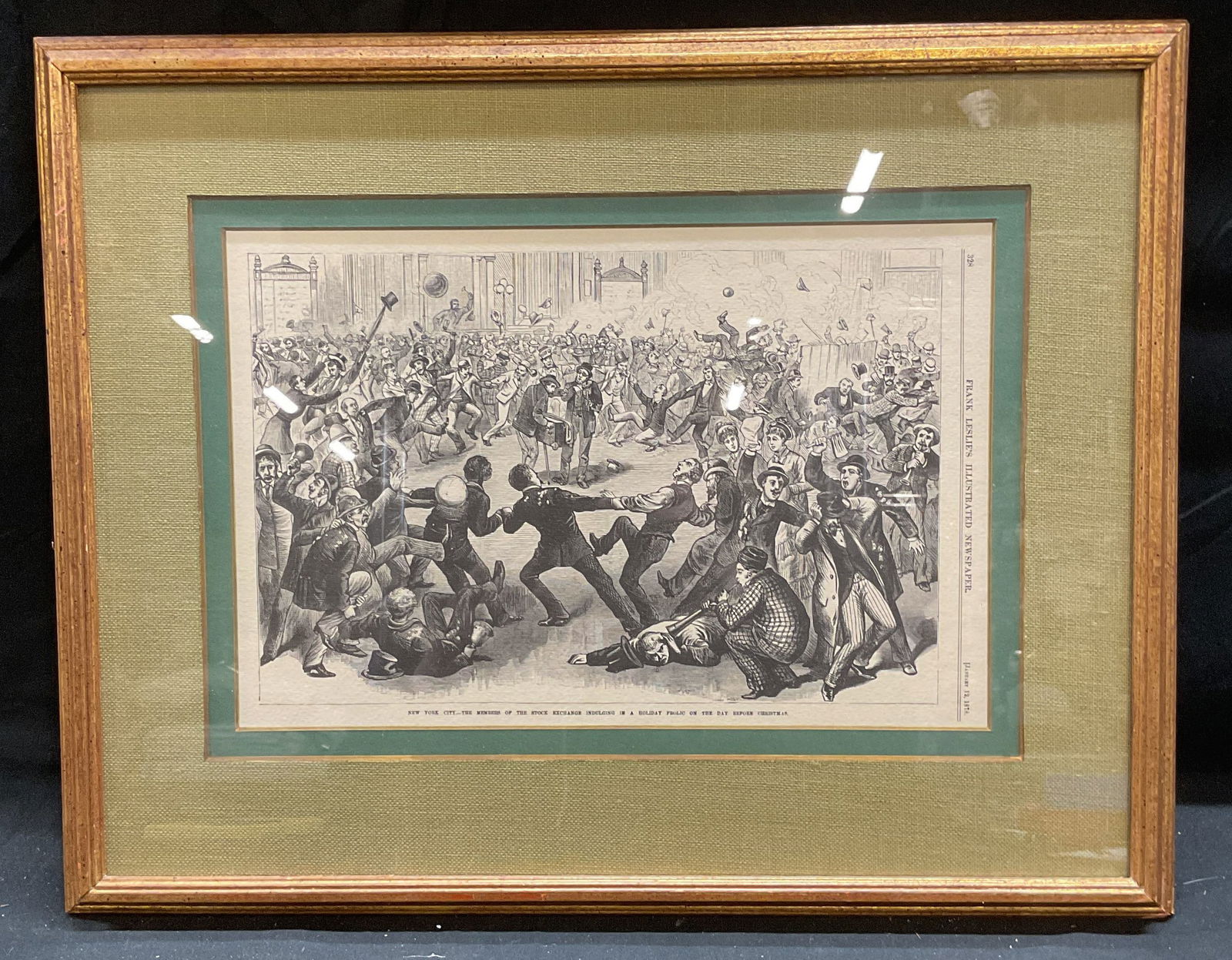 Framed New York City Stock Exchange Engraving (1 of 6)