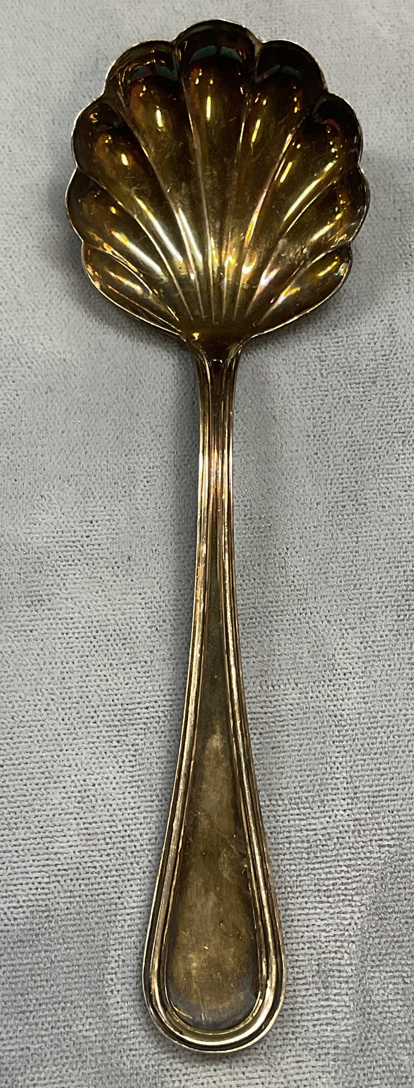 Vintage Signed 800 Silver Scalloped Spoon (1 of 6)