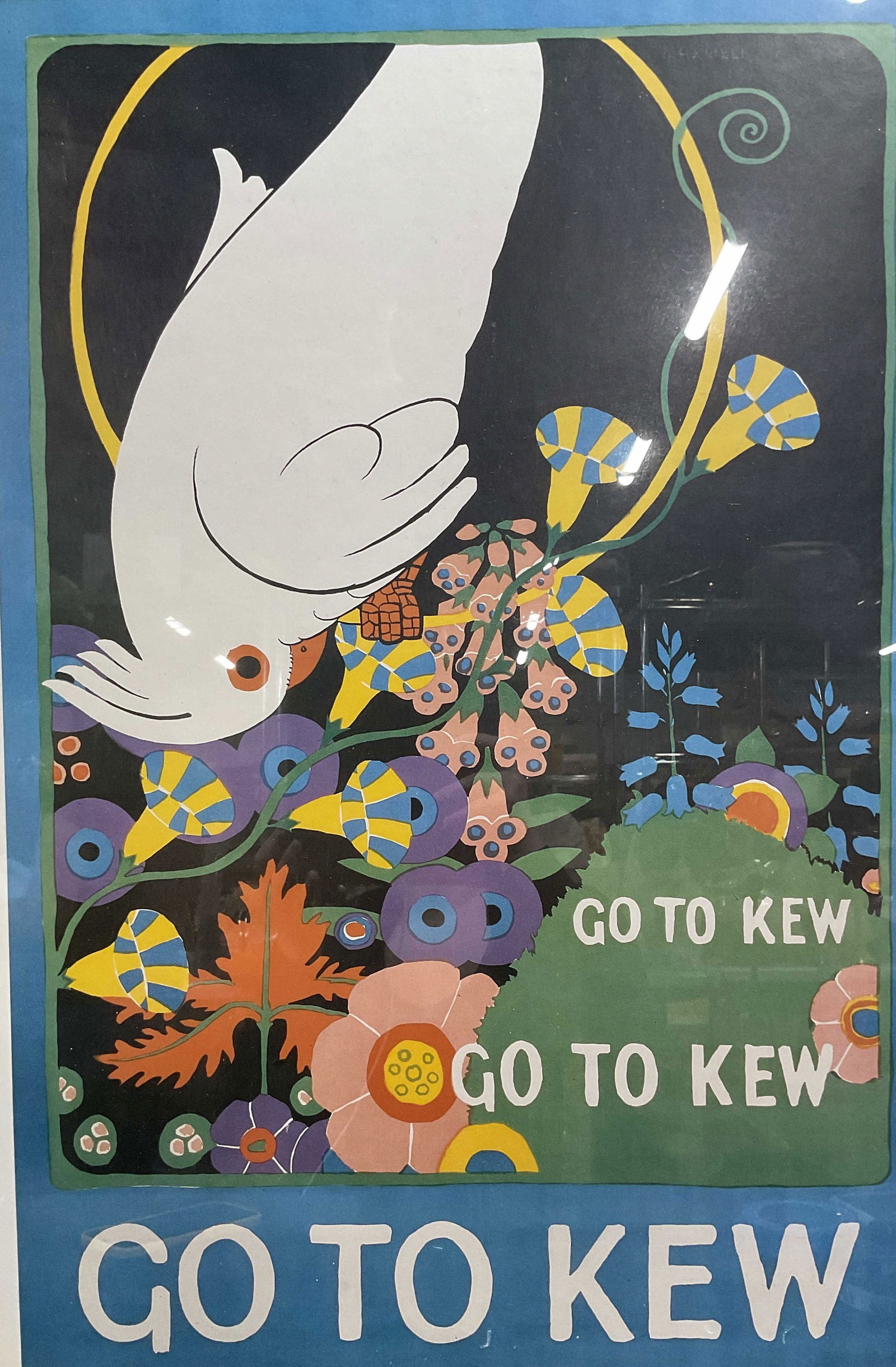 Framed Go To Kew London Rail Litho Poster 35in (1 of 6)