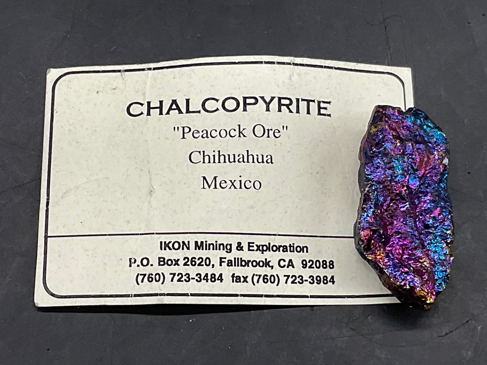 Chalcopyrite Peacock Ore, Chihuahua Mexico (1 of 7)