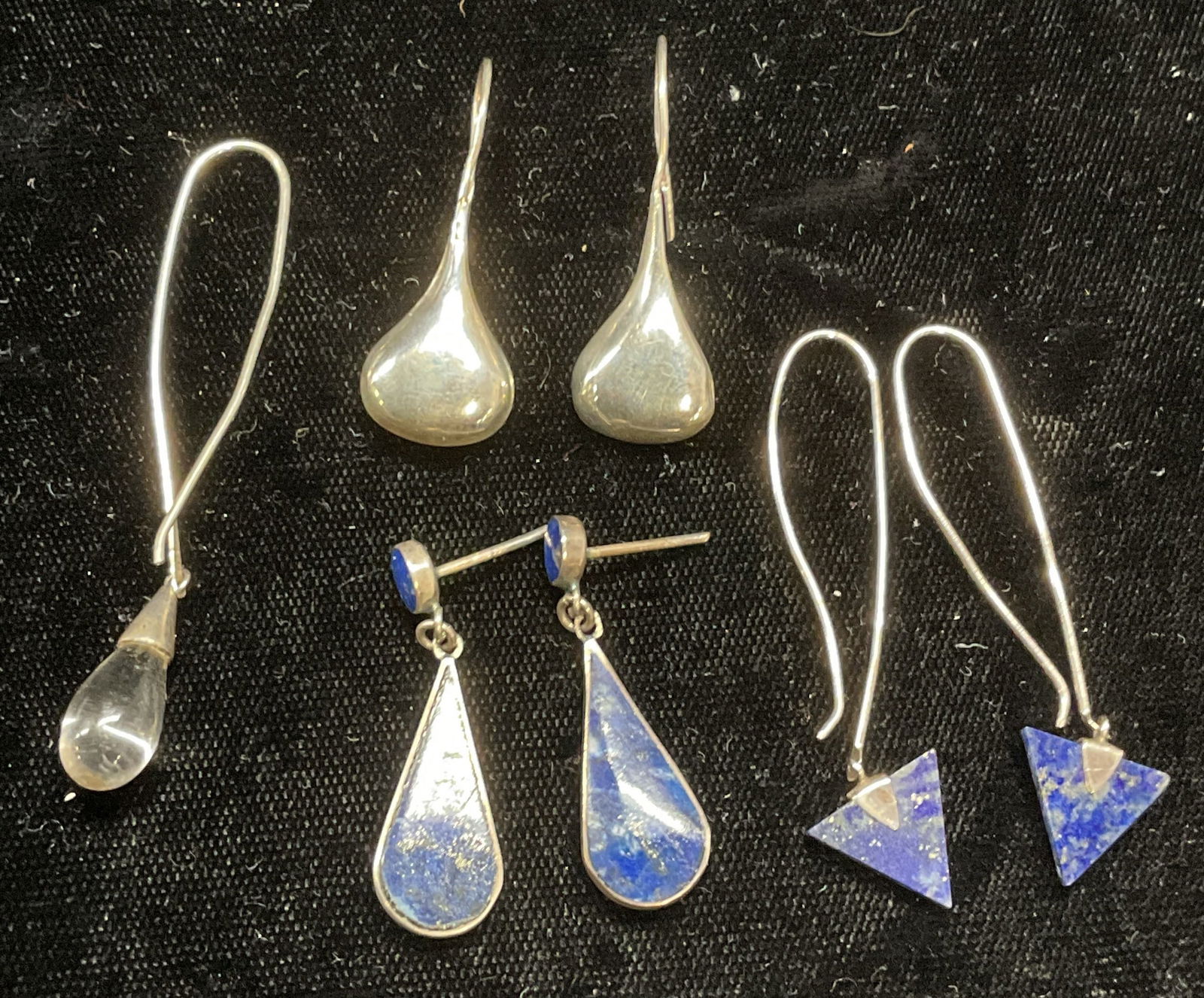 Group Lot Sterling Silver Lapis Earrings + (1 of 7)