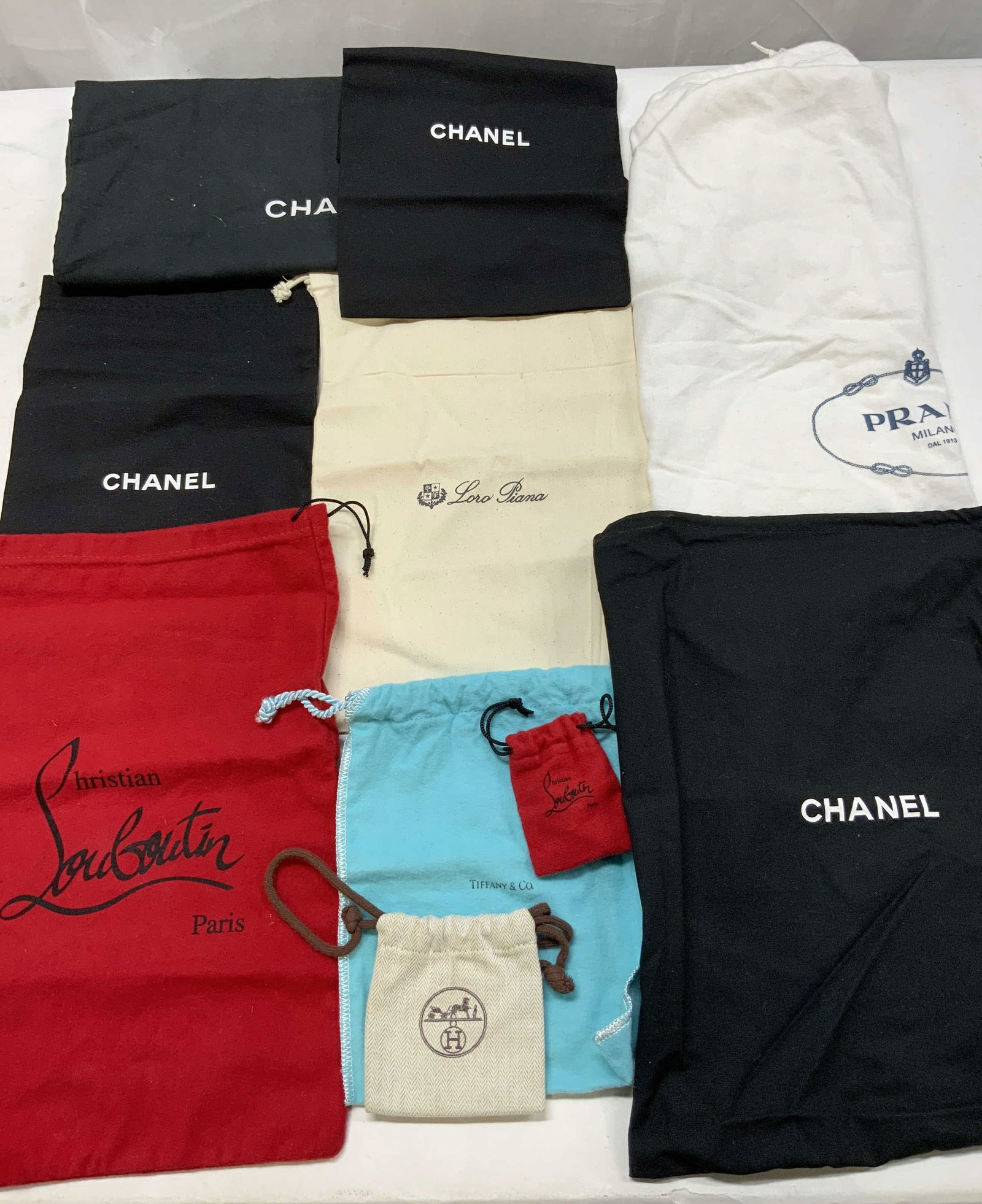 10 Assortment Designer Dust Bags PRADA, CHANEL+ (1 of 8)