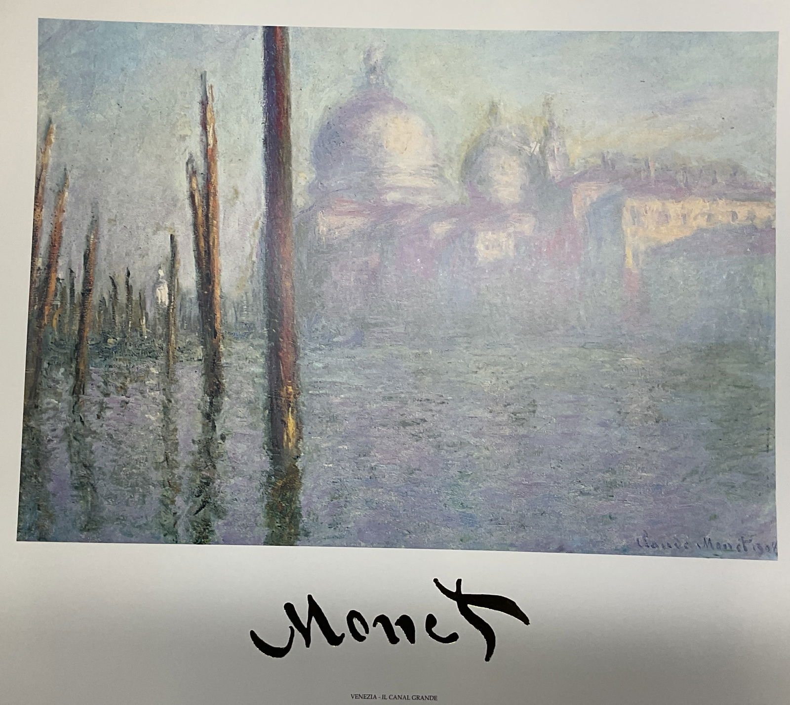 Claude Monet Venezia Canal Litho Poster, Italy (1 of 6)
