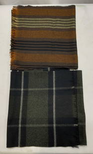 2 Scarves, SAKS FIFTH AVENUE Wool Plaid & More: 2 SAKS FIFTH AVENUE Wool Plaid Scarves 1 wool scarf that reads SAKS FIFTH AVENUE. 1 scarf doesnt have a signature or markings. scarves have a plaid look with black, white, & brown colors. Surface wear