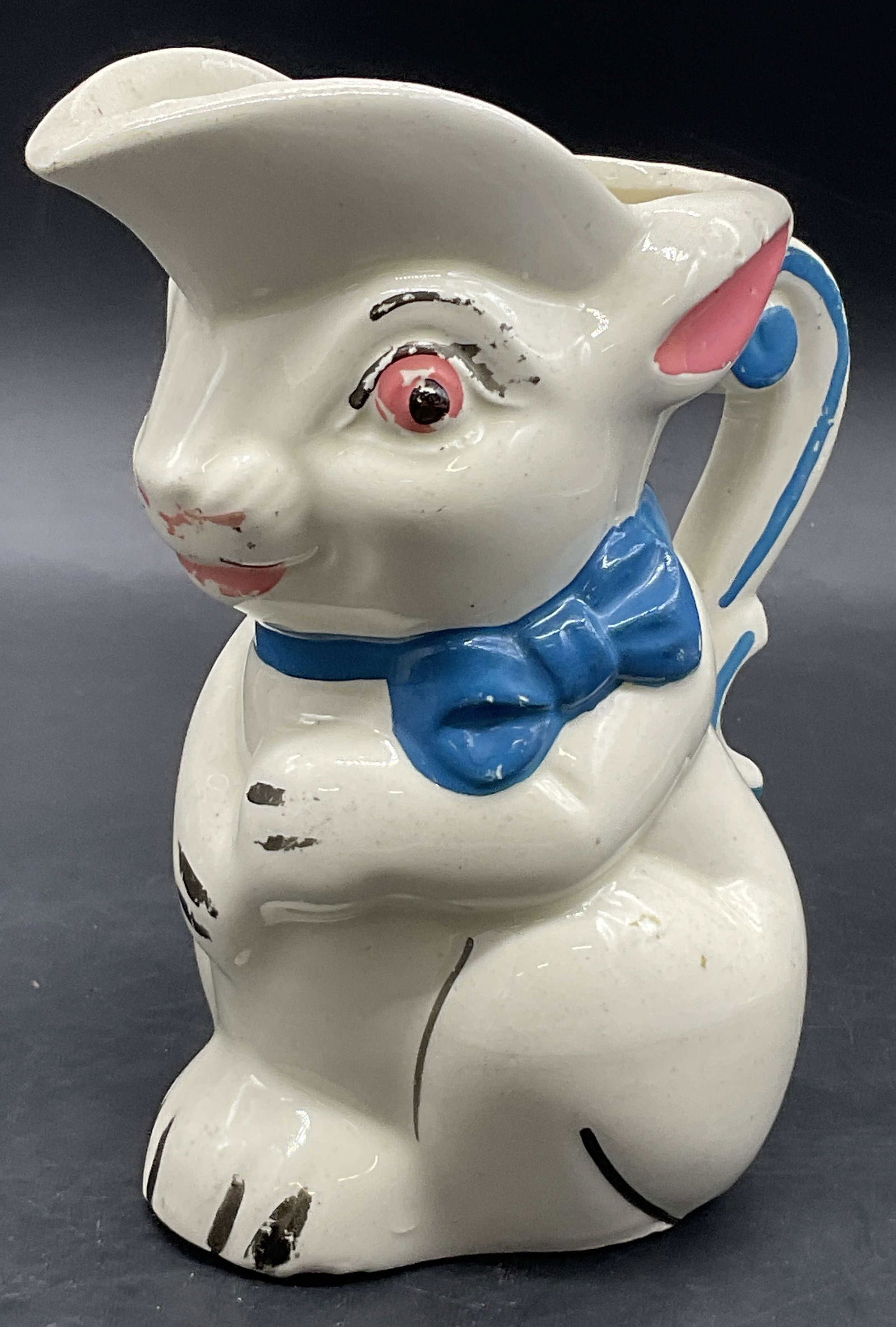 Vintage Hand Painted Ceramic Rabbit Pitcher (1 of 7)