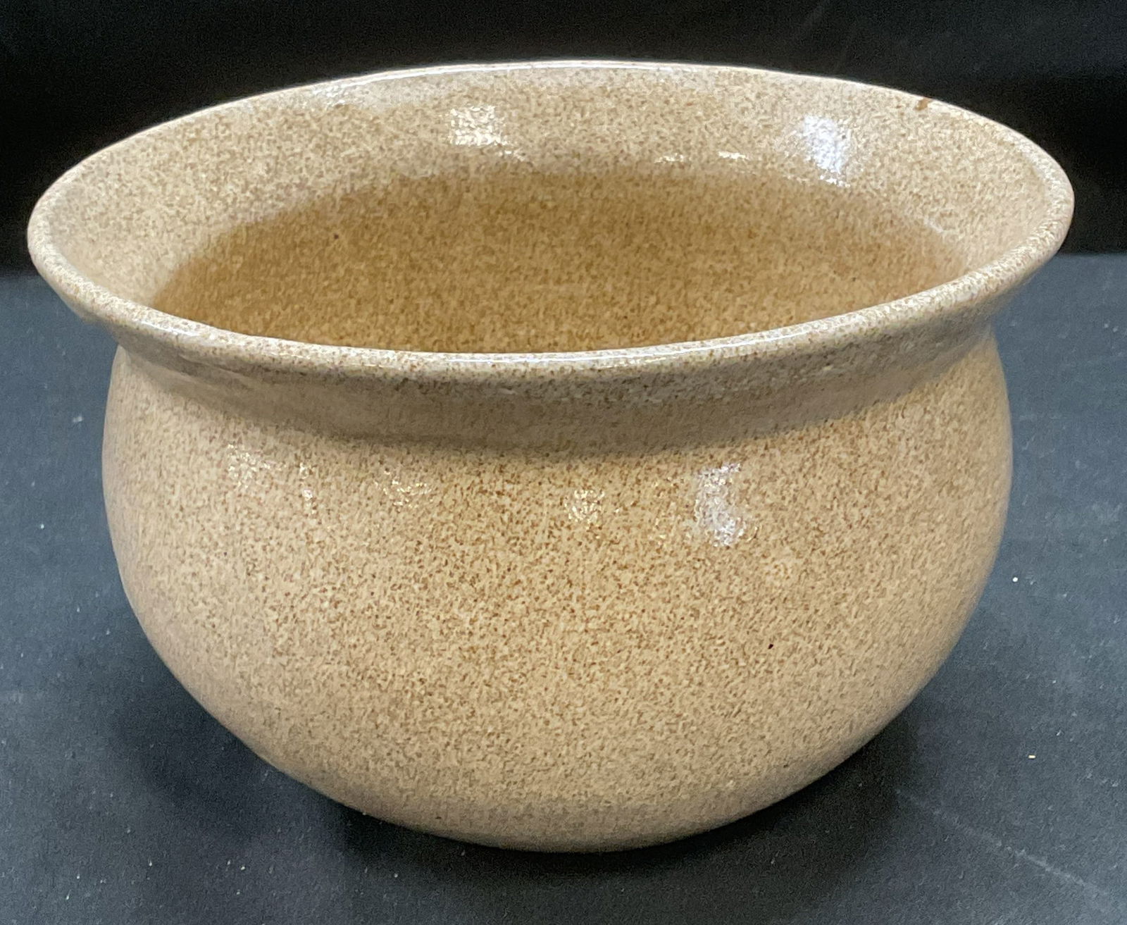 Vtg Signed Handmade Speckled Ceramic Bowl (1 of 6)