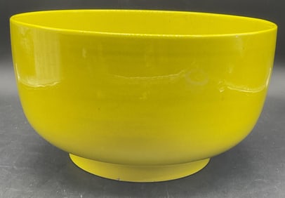 Trademarked Vintage Yellow Ceramic Serving Bowl