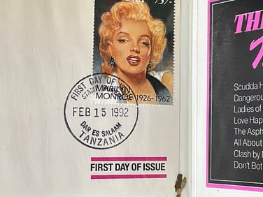 Lot Vintage Marilyn Monroe Stamps & Ephemera 90s