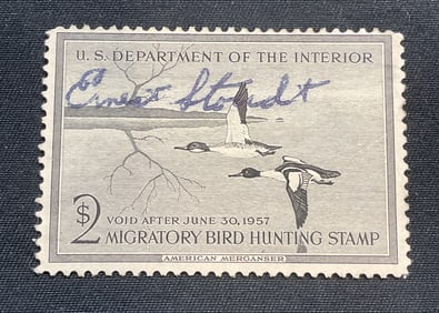 1957 Signed Federal Migratory Bird Stamp