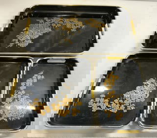 Set 3 Lacquered Style Serving Trays