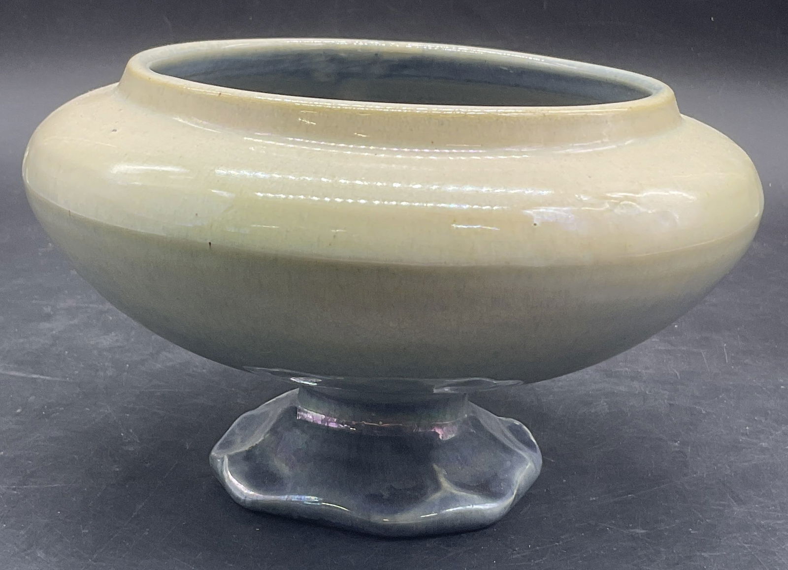 1925 JOHN ROPP Signed Pottery Pedestal Bowl (1 of 7)