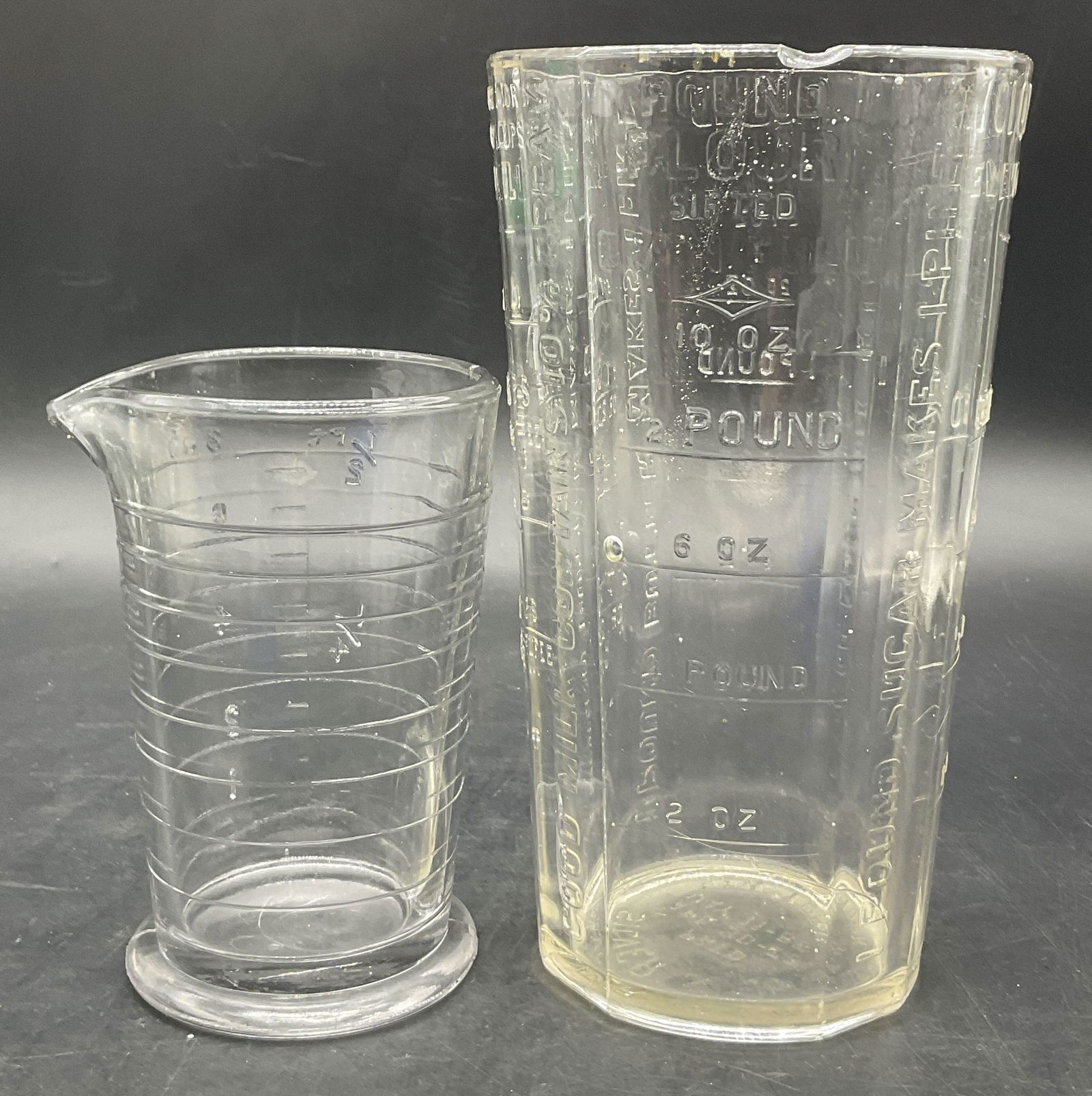 2 Vintage Glass Measuring Vessels, SILVER & CO.+ (1 of 6)