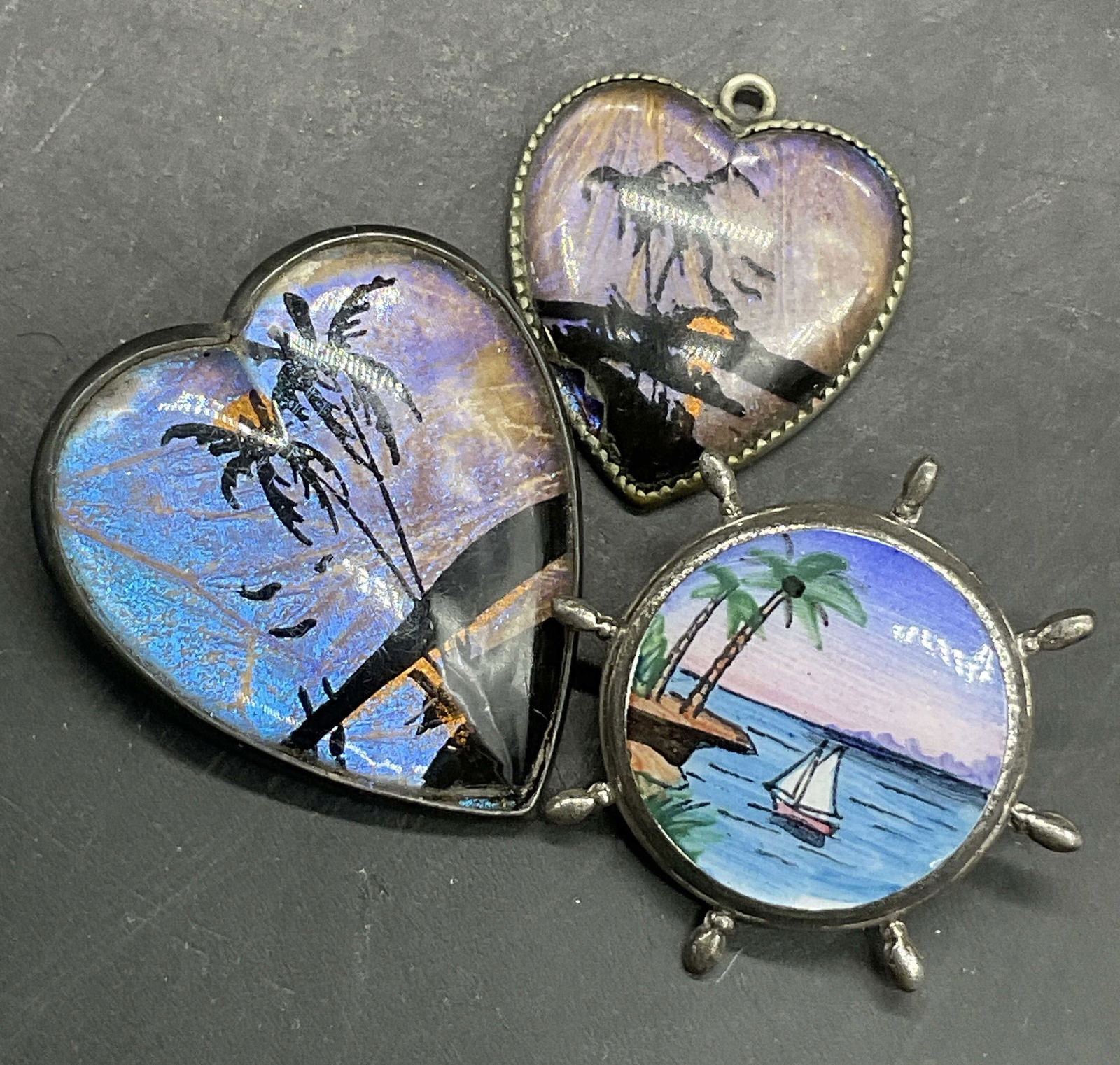 Lot 3 Sterling Silver + Maritime Brooch & Pendant (1 of 6)