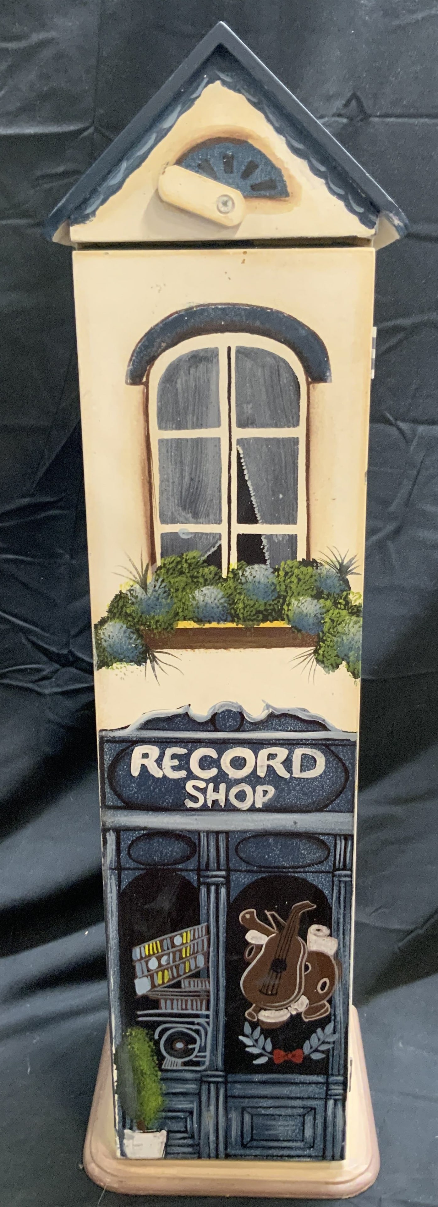 Vtg Hand Crafted Wooden CD Cabinet W Door (1 of 8)