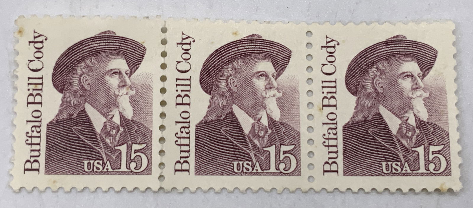 3 Buffalo Bill Cody US 15 Cent Postage Stamps 1988 (1 of 6)