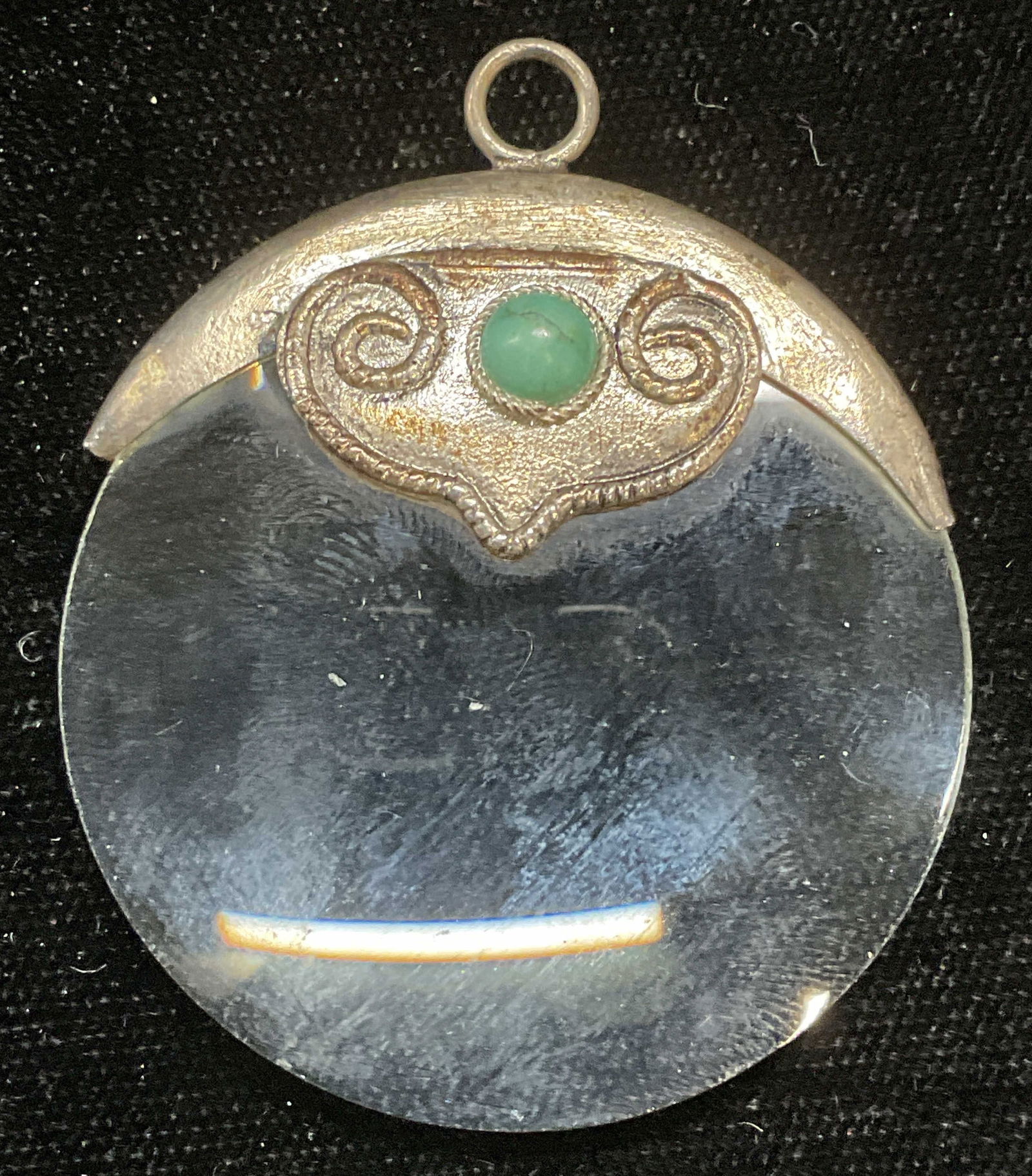 Vtg Sterling Silver Magnifying Glass Pendant (1 of 6)