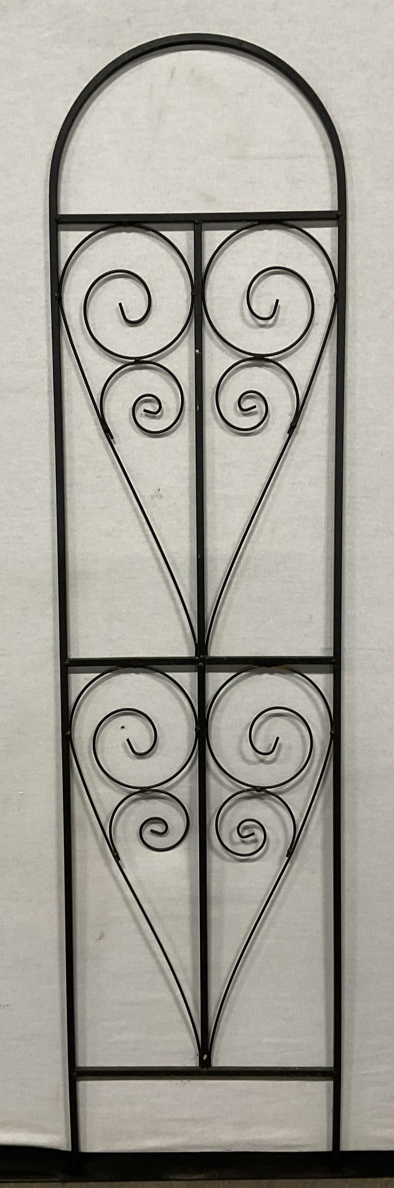 Vintage Scrolled Black Metal Arch Plant Trellis (1 of 6)