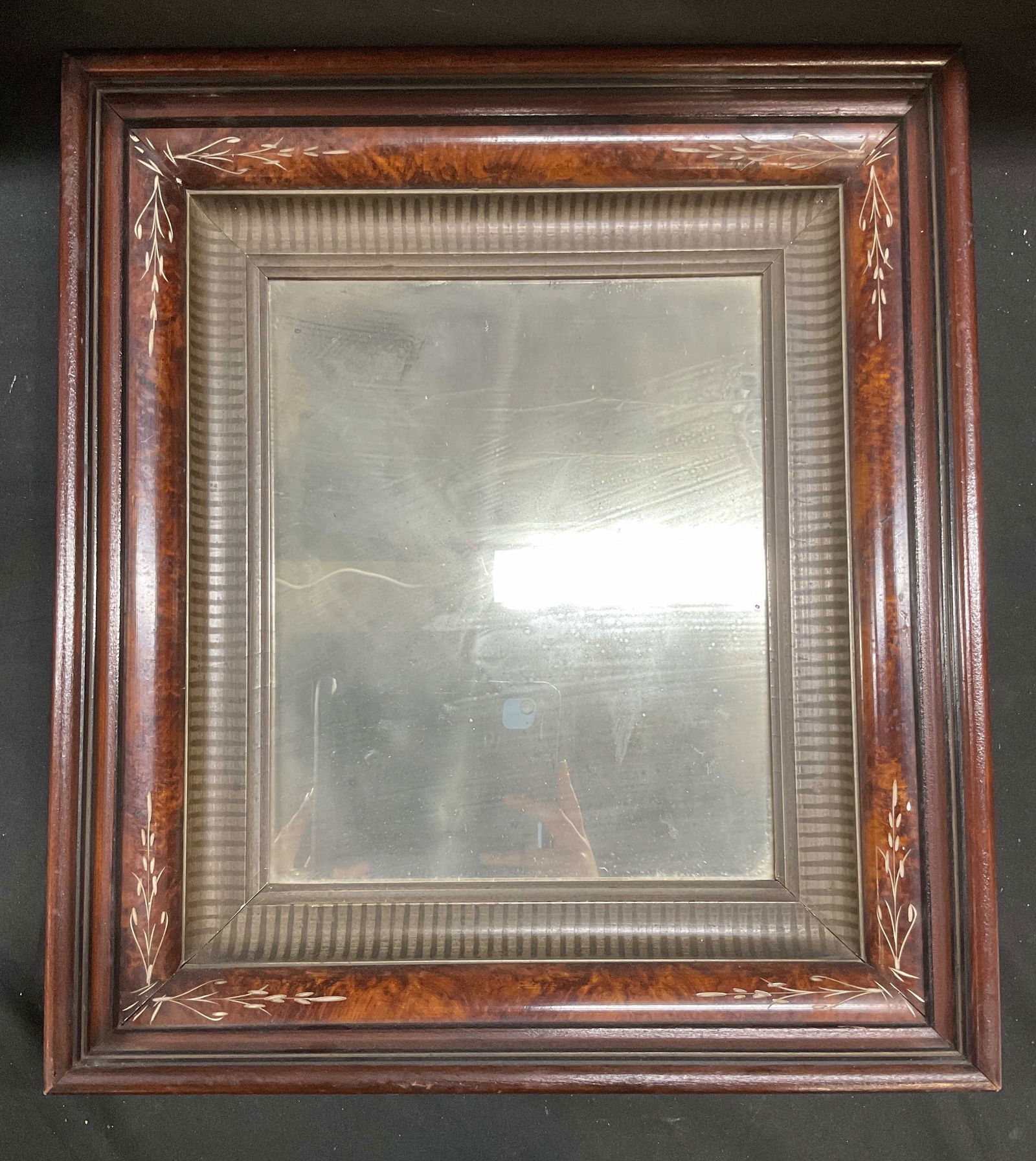 Vintage Carved Botanical Wood Wall Mirror (1 of 7)