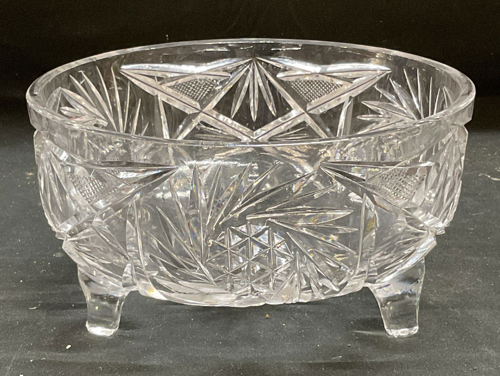 Vintage Footed Cut Crystal Bowl (1 of 6)