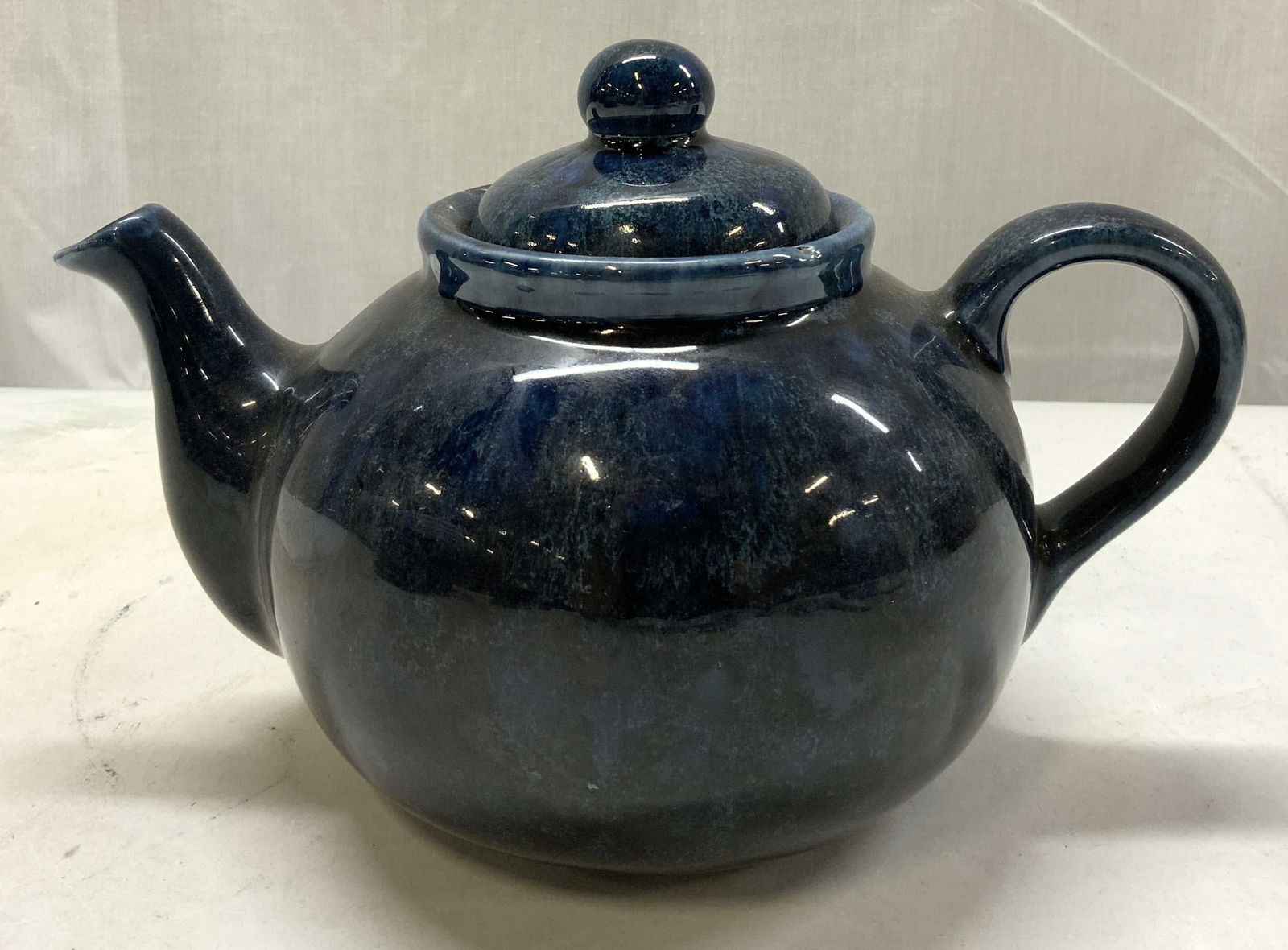 BERMUDA Dark Blue Glaze Ceramic Teapot (1 of 7)