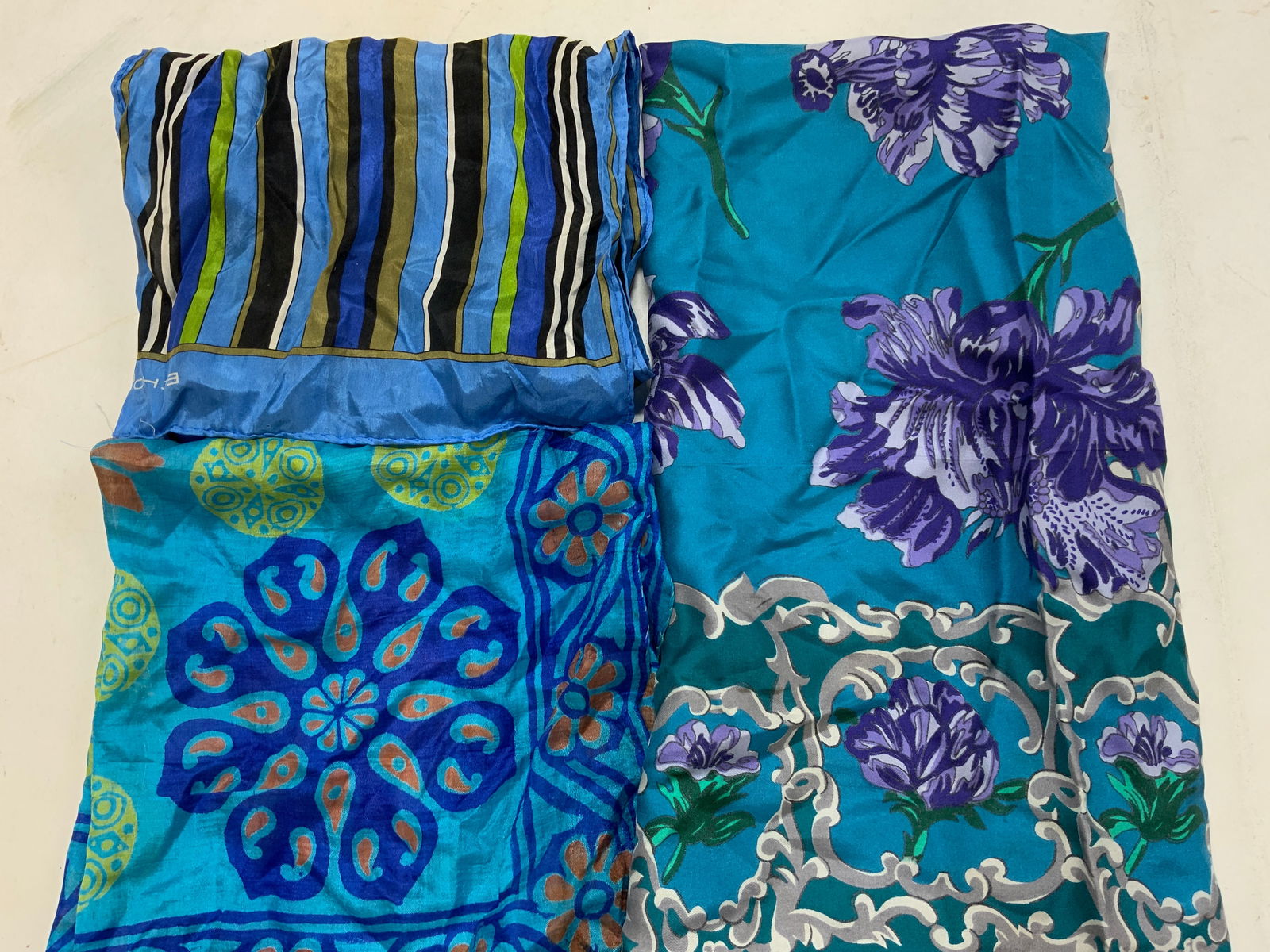 3 Blue Graphic Pattern Scarves, ECHO & More (1 of 8)