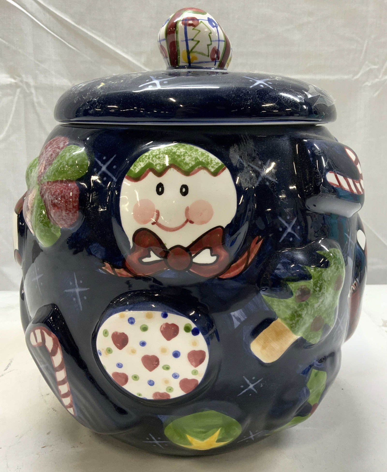 The Cellars Christmas Twilight Ceramic Cookie Jar (1 of 7)