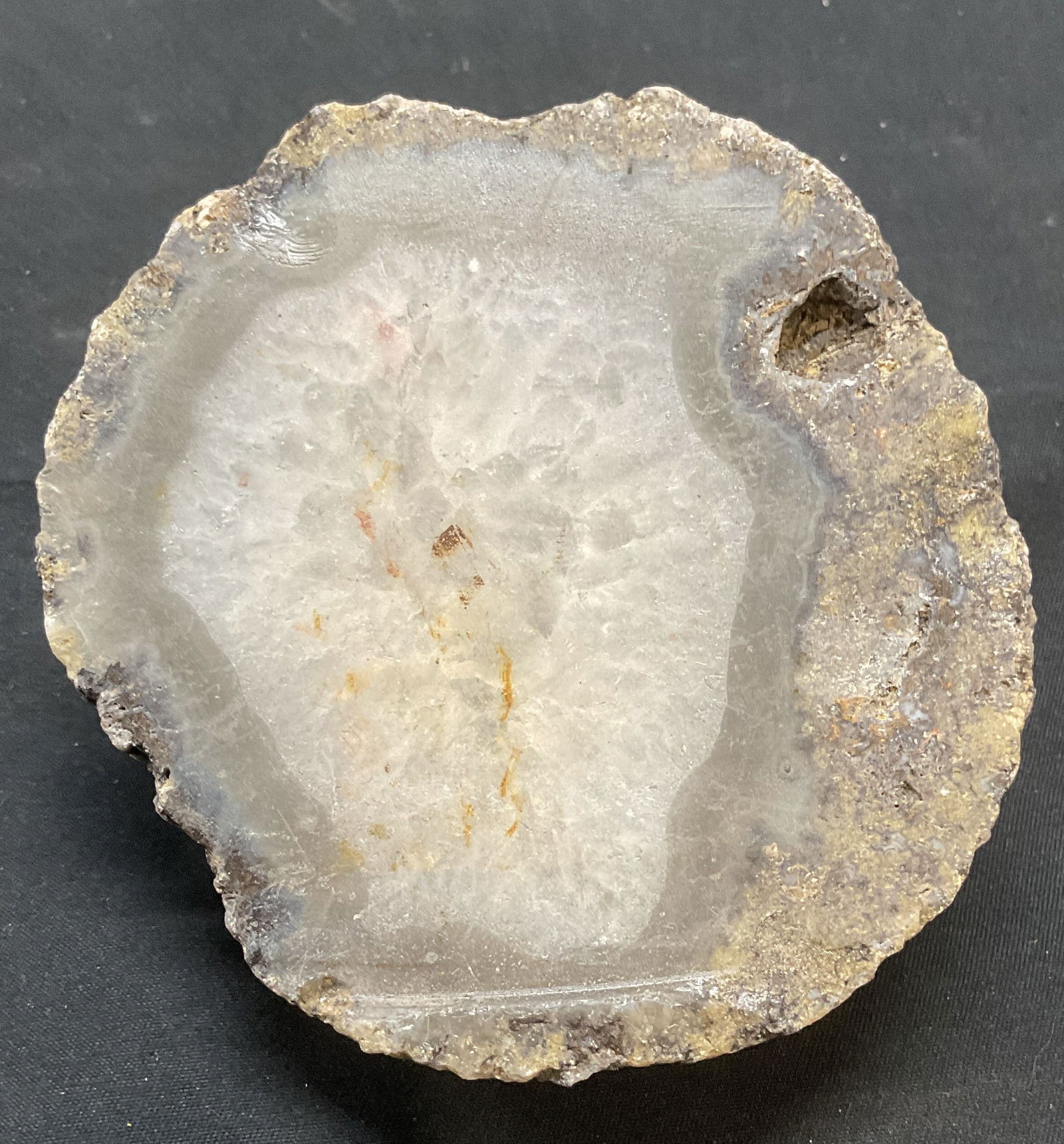 Natural Grey & White Cut Geode Specimen (1 of 6)