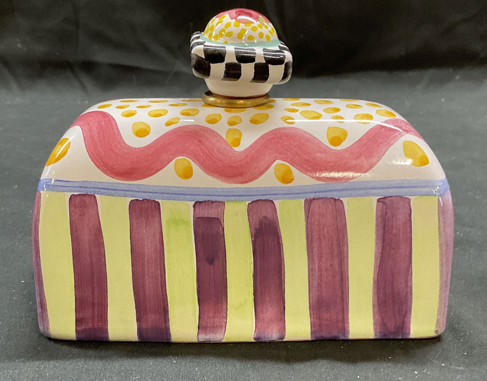 Mackenzie Childs Pottery Butter Dish Lid (1 of 6)
