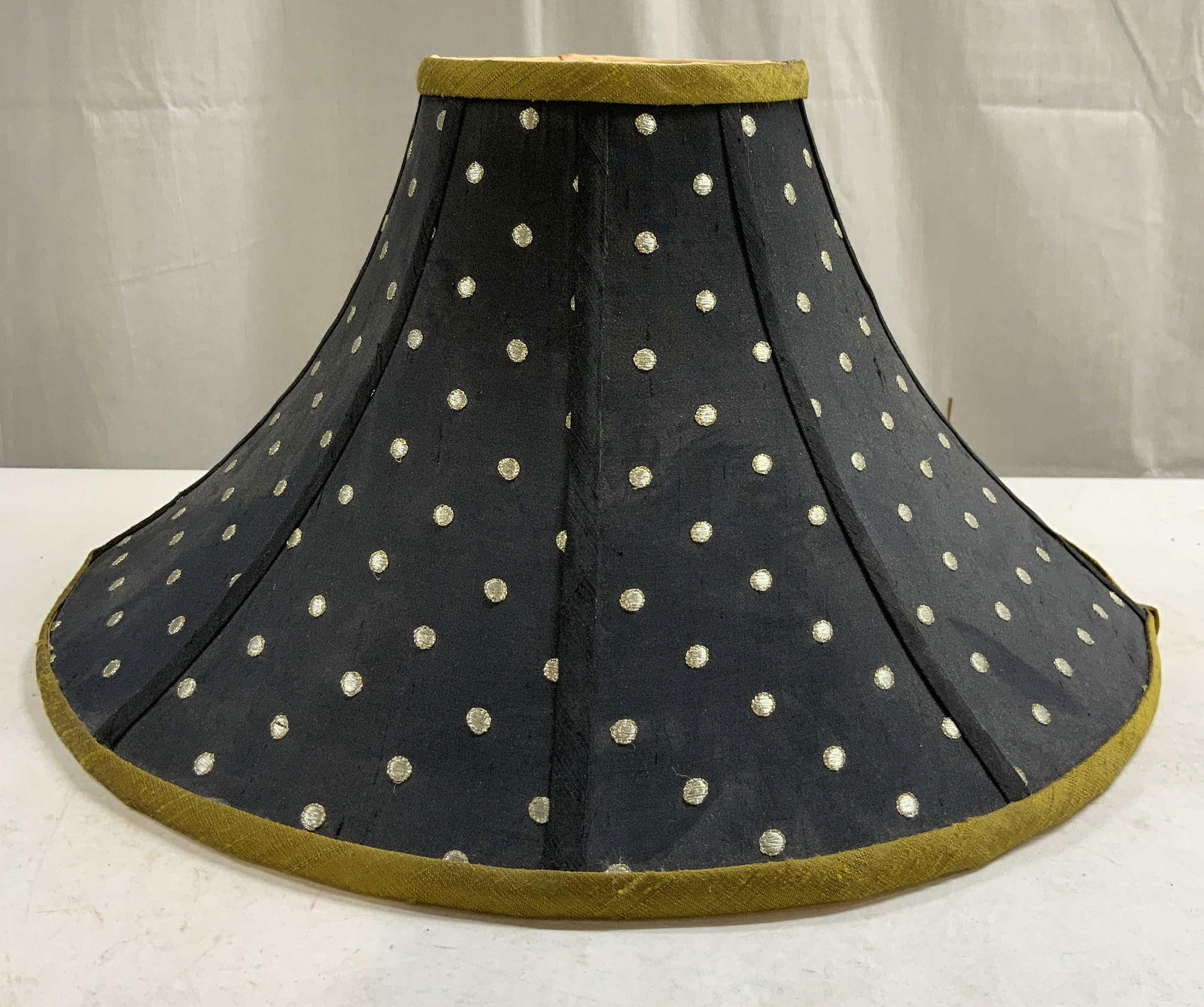 Polka Dot Mackenzie Childs Lamp Shade Black (1 of 6)