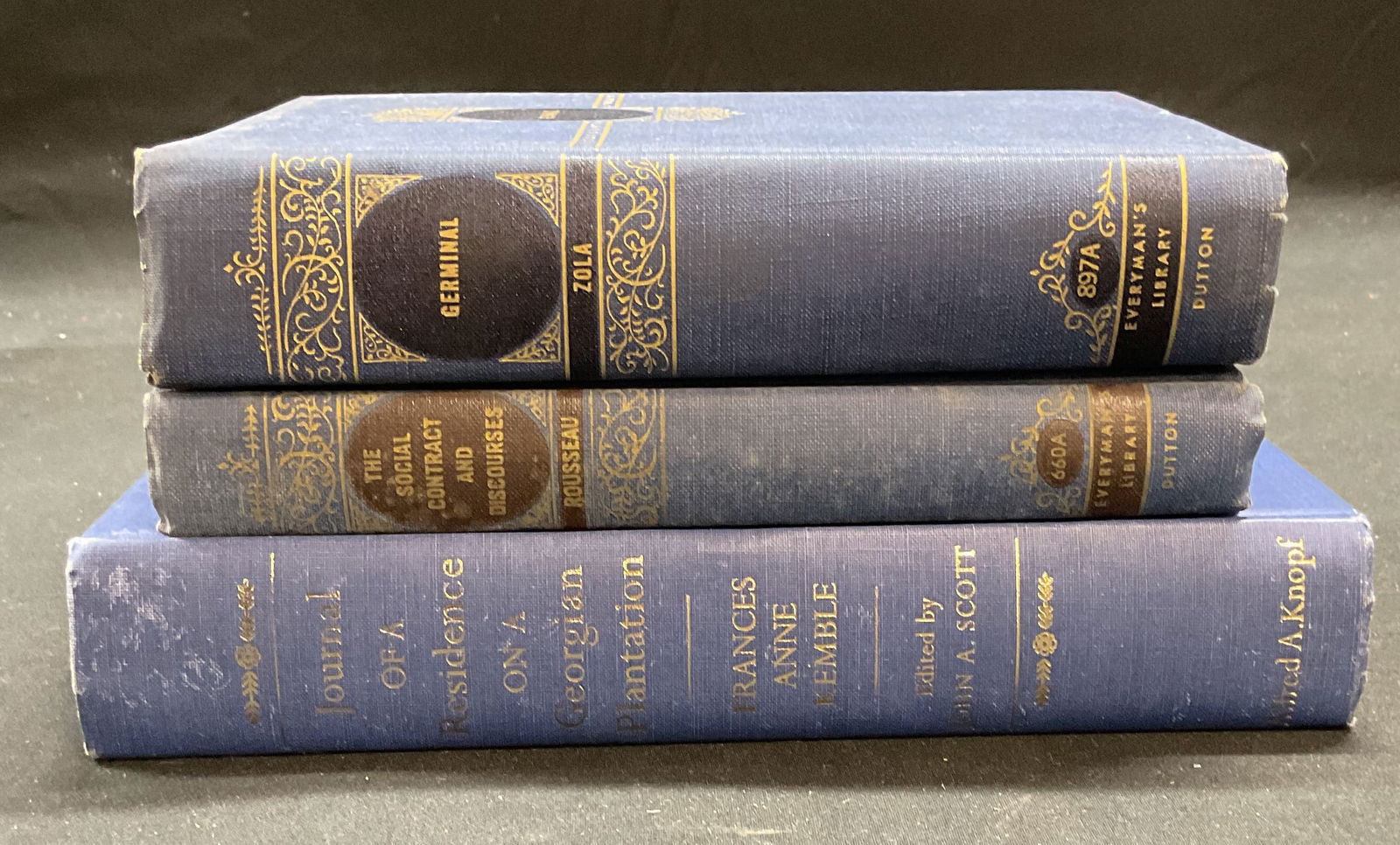 Lot 3 Vintage Books, Rousseau, Zola, Kemble 1950+ (1 of 6)