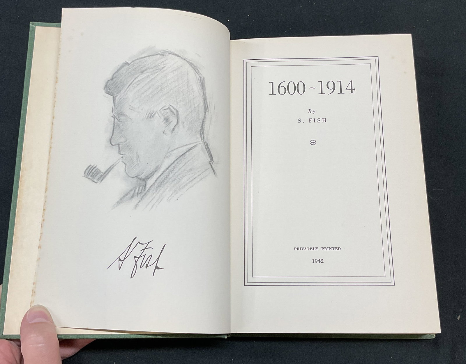 1600-1914 by S. Fish, 1st Edt Book 1942 Illustr: Hardcover first edition copy of 1600-1914 by S. Fish. Privately printed by J. J. Little & Ives Co, USA, 1942. Contains illustrations. Measures approx 9.25 x 6.25 inches. Some wear to cover, pages, and