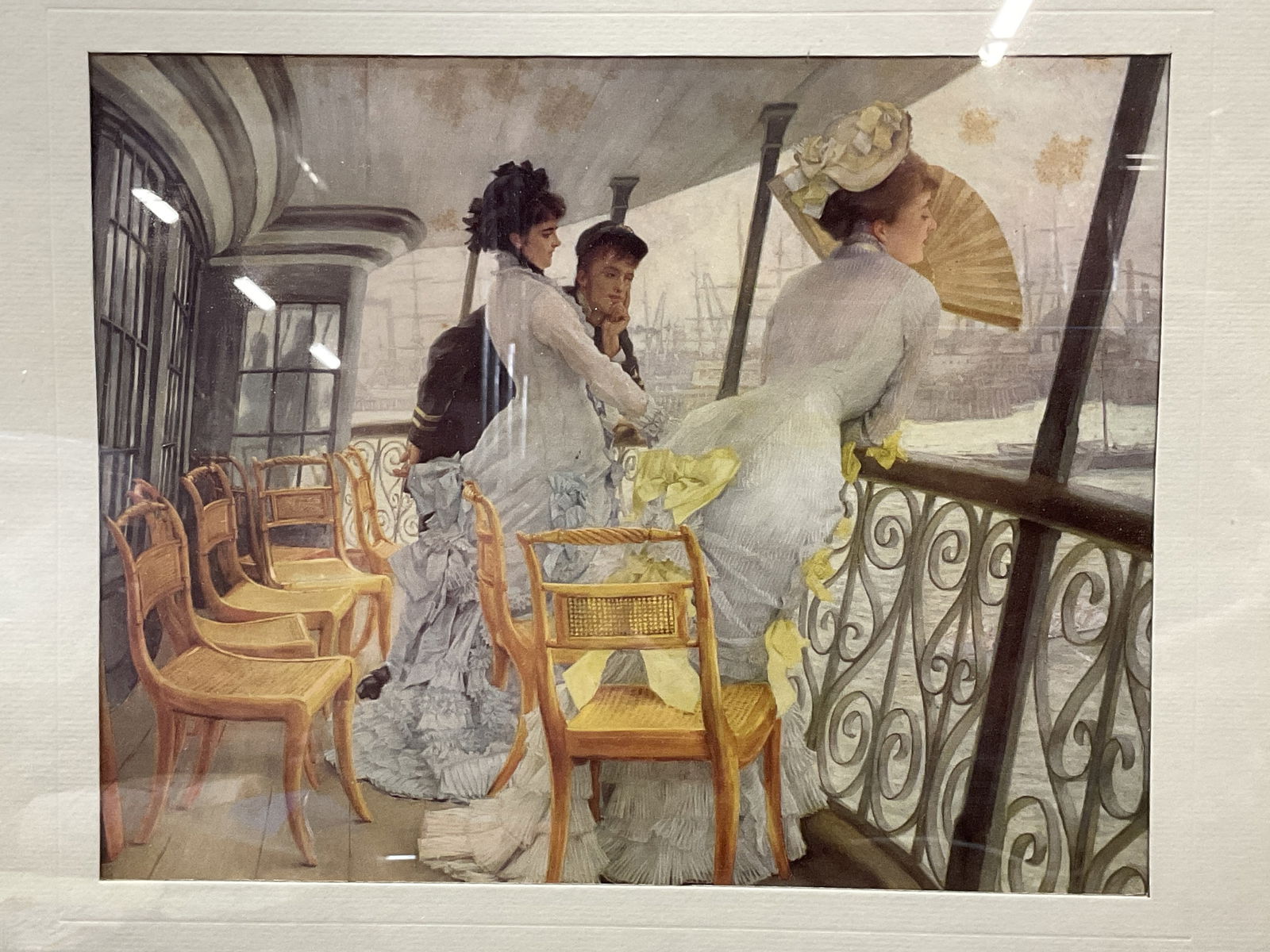 Framed James Tissot HMS Calcutta Lithograph (1 of 6)
