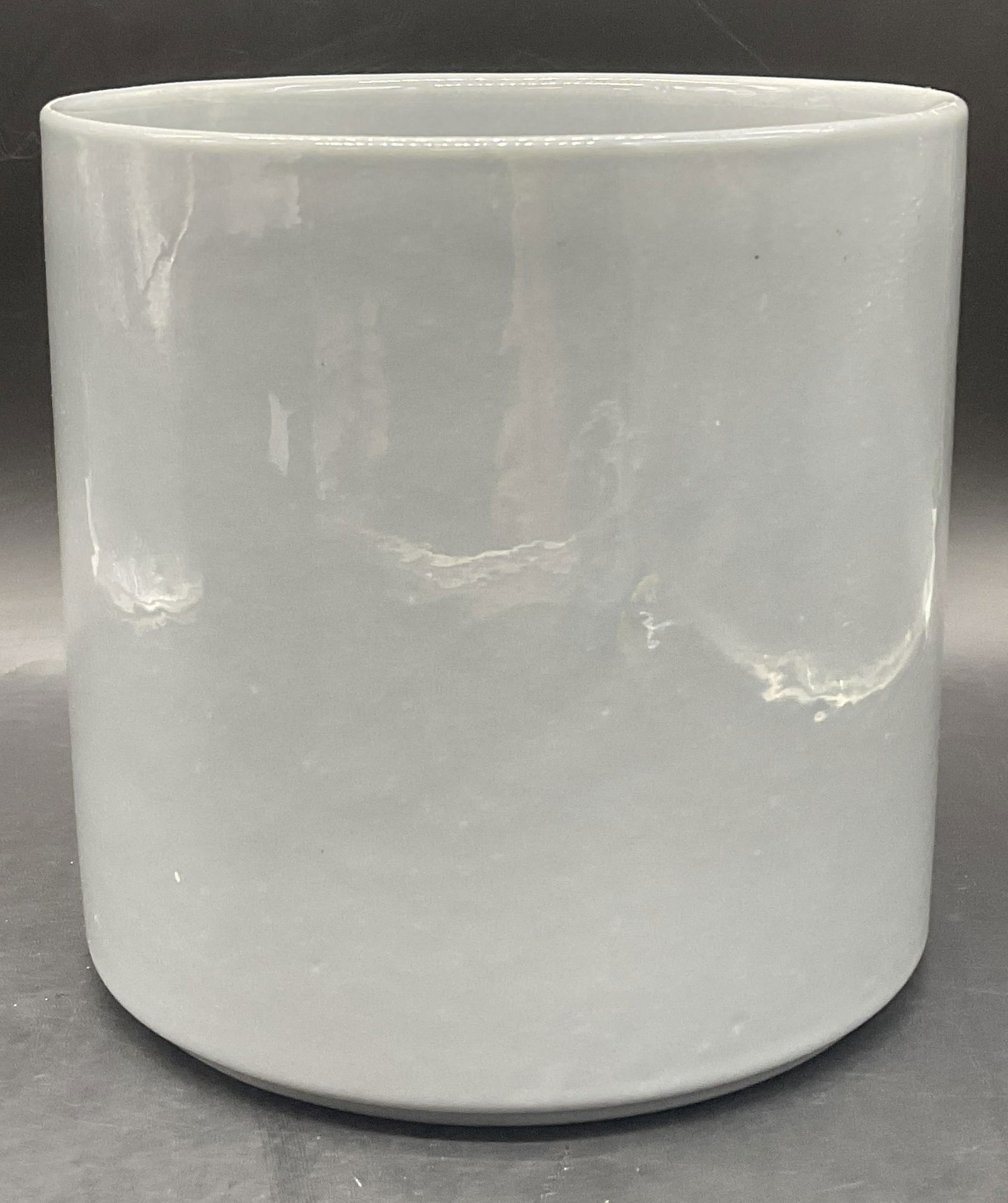 HAEGER USA Vintage Gray Ceramic Cylinder Vase (1 of 7)