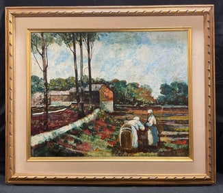 Sgn Donald Roy Purdy Harvest Oil Painting