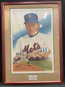 Autographed Tom Seaver NY Mets Lithograph