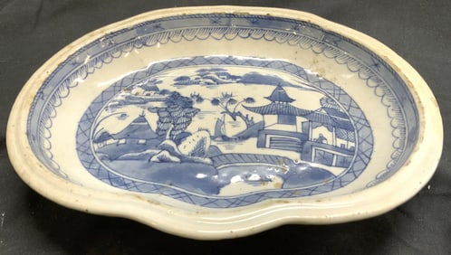 Antique Hand Painted Asian Ceramic Dish