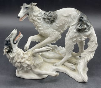 ROSENTHAL GERMANY Frolicking Borzoi Dogs Figural