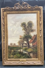 Antique A. Hulk Jr. Near Wantage Oil Painting