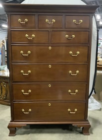 HICKORY CHAIR 9 Drawers Wood Tallboy Dresser