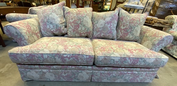 Vintage Skirted Floral Sleeper Sofa