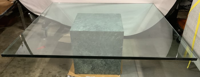 Marble Base Glass Top Coffee Table